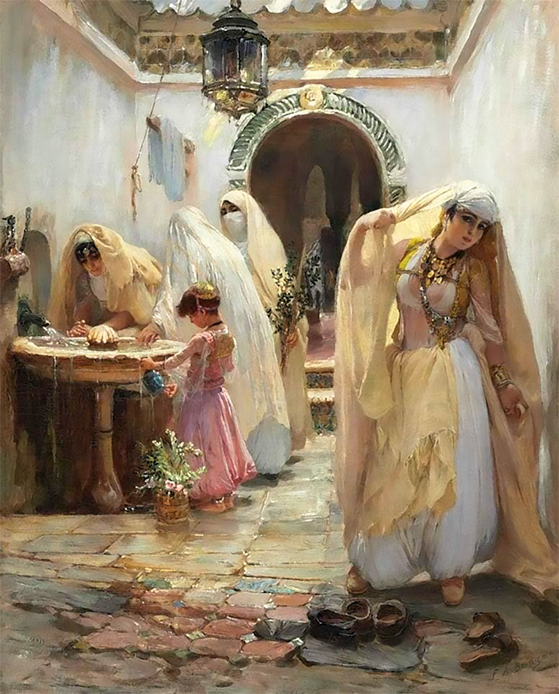 Tableau décoratif en vinyle - femme arabesque