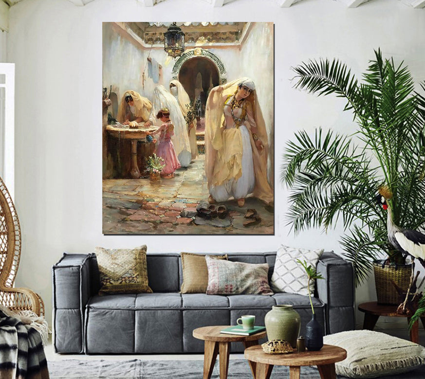 Tableau décoratif en vinyle - femme arabesque