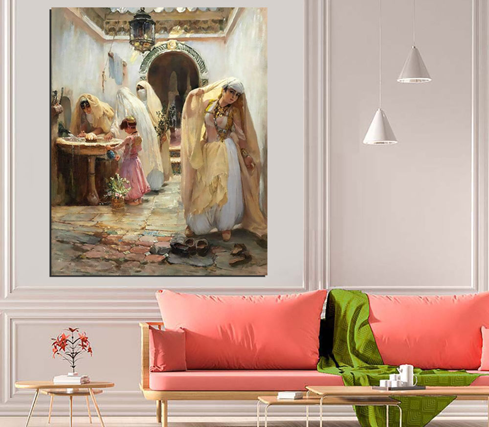 Tableau décoratif en vinyle - femme arabesque