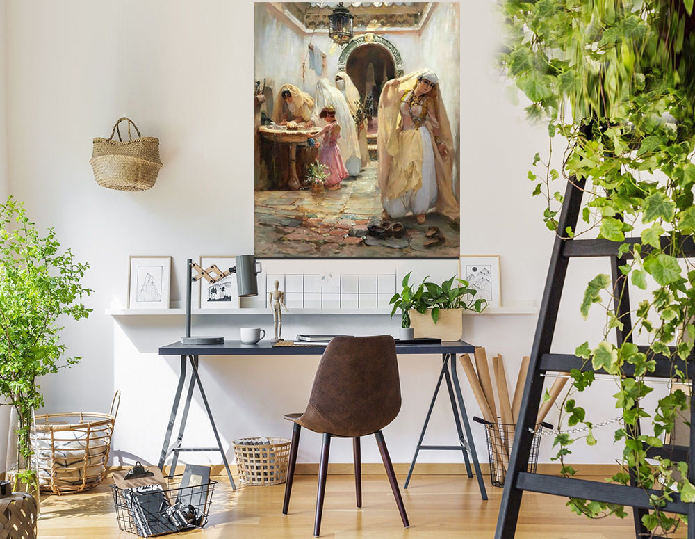 Tableau décoratif en vinyle - femme arabesque