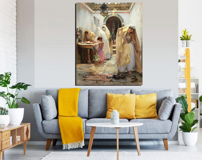 Tableau décoratif en vinyle - femme arabesque