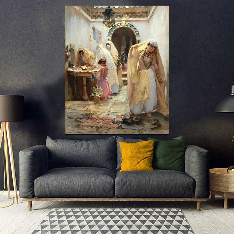 Tableau décoratif en vinyle - femme arabesque