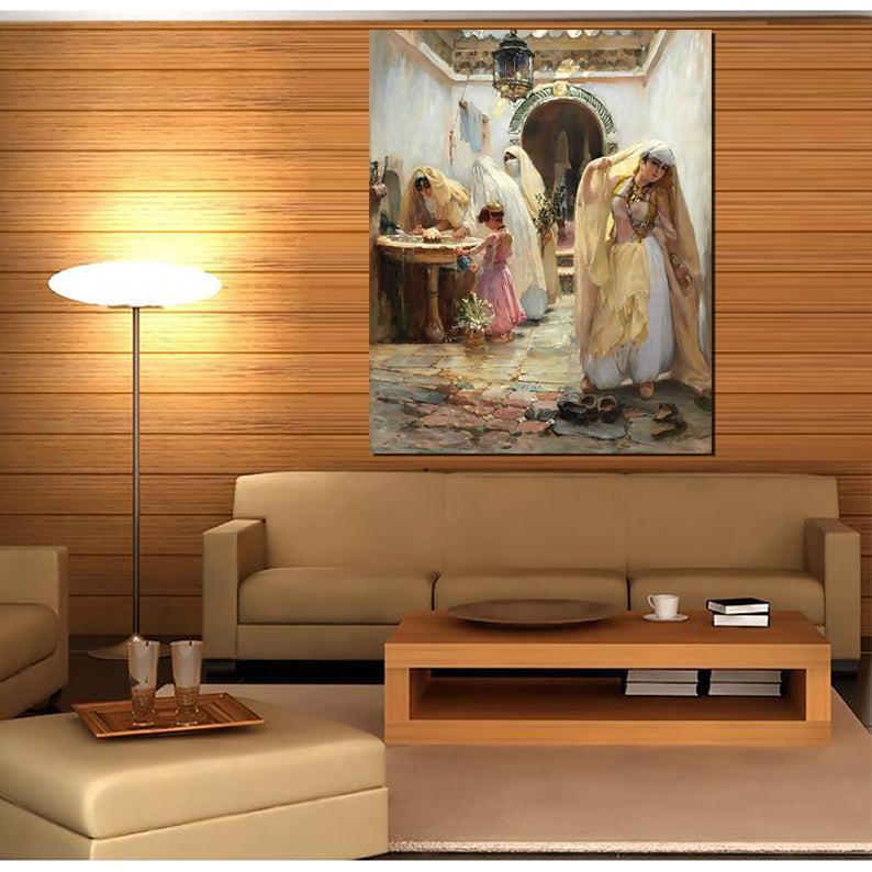 Tableau décoratif en vinyle - femme arabesque