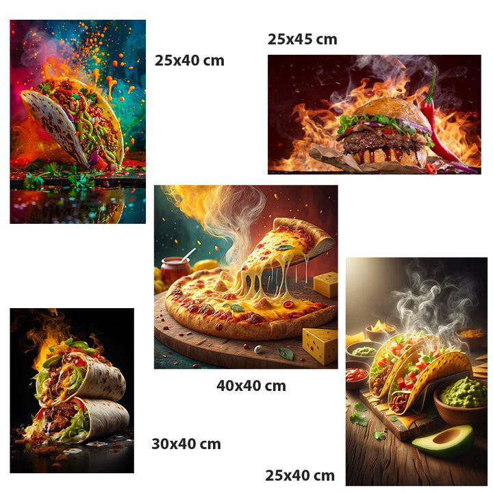 pack restau beaux moments - 5 TABLEAUX