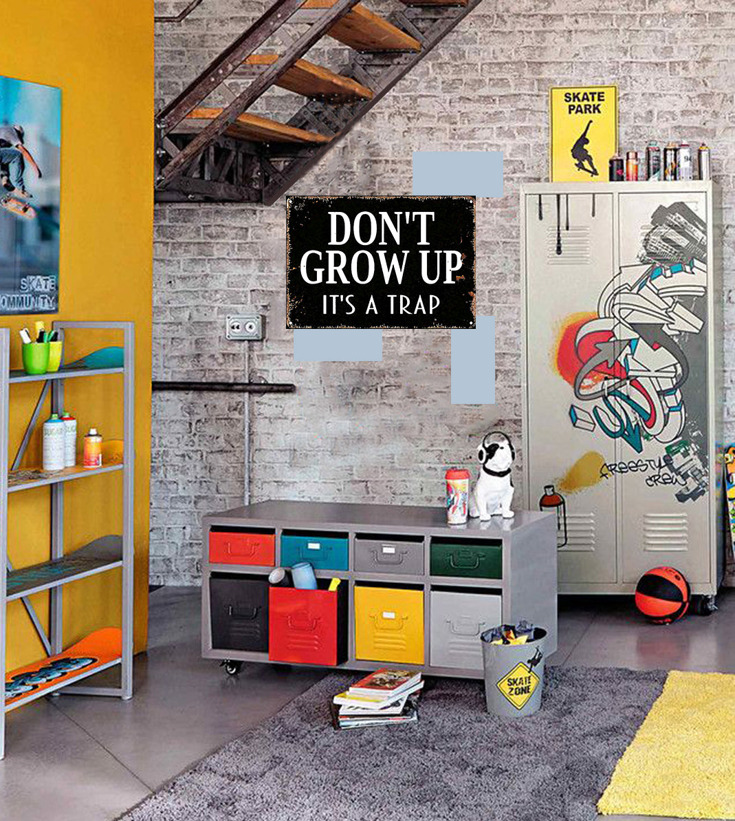 Tableau décoratif - plaque 21x30cm -  grow up