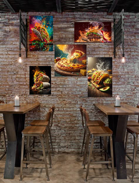 pack restau beaux moments - 5 TABLEAUX