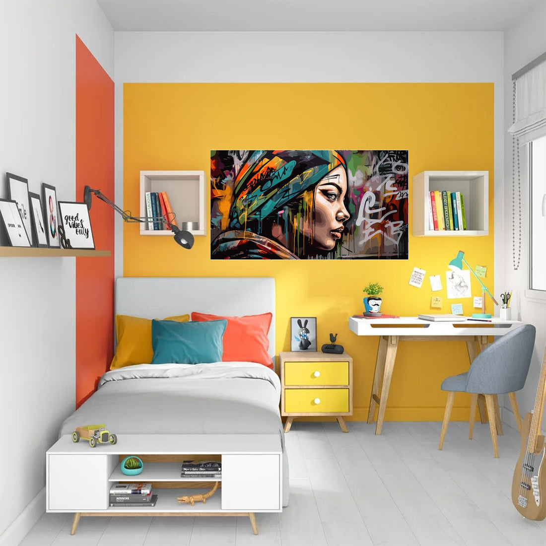 Tableau décoratif - Graffiti Simplement - mdf - 100-55 cm - vinyle mat