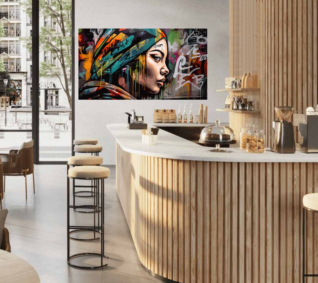 Tableau décoratif - Graffiti Simplement - mdf - 100-55 cm - vinyle mat