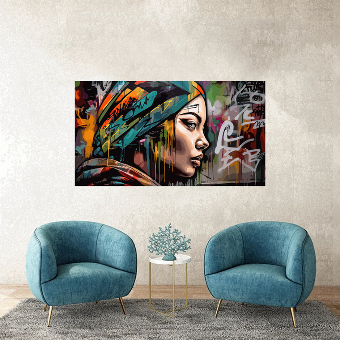 Tableau décoratif - Graffiti Simplement - mdf - 100-55 cm - vinyle mat