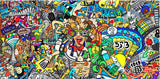tableau décoratif - graffity finish  vinyle mat sur mdf- 165 x 80 cm