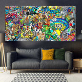 tableau décoratif - graffity finish  vinyle mat sur mdf- 165 x 80 cm