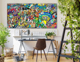 tableau décoratif - graffity finish  vinyle mat sur mdf- 165 x 80 cm