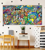 tableau décoratif - graffity finish  vinyle mat sur mdf- 165 x 80 cm
