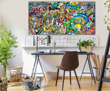 tableau décoratif - graffity finish  vinyle mat sur mdf- 165 x 80 cm