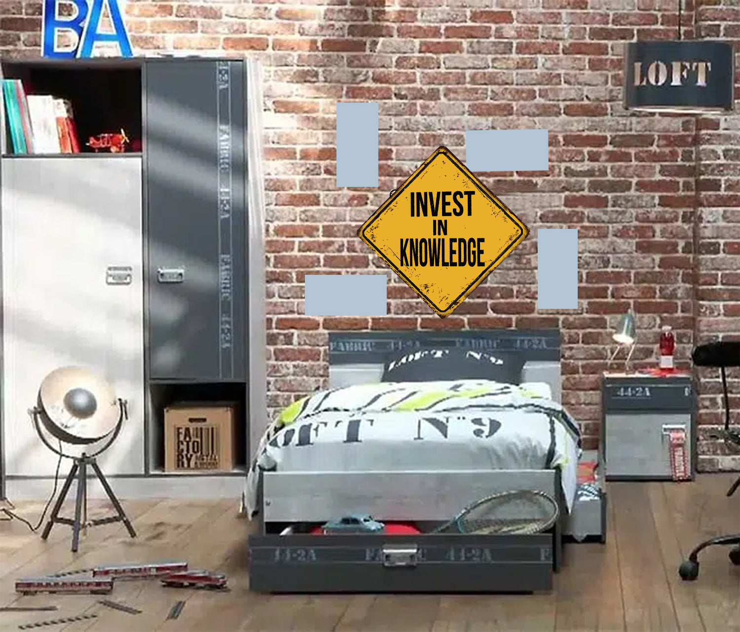 Tableau décoratif - plaque 30x30cm - invest