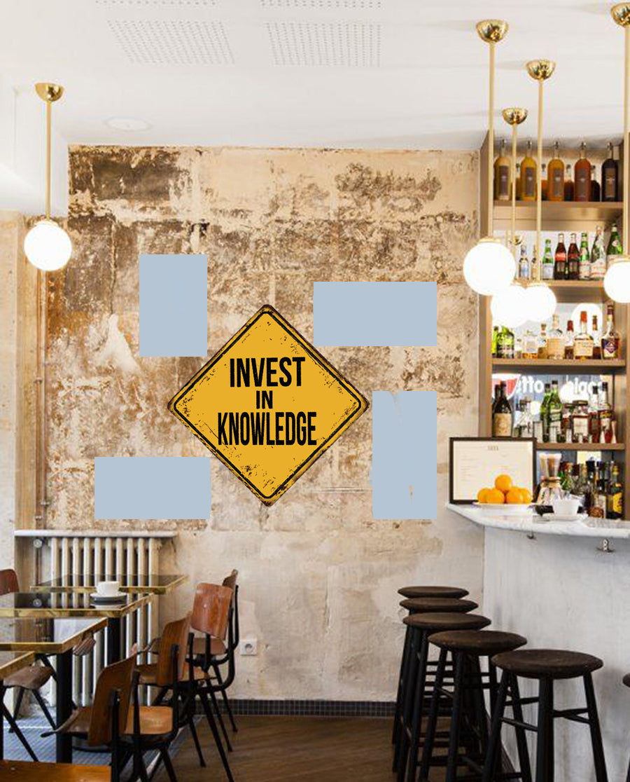 Tableau décoratif - plaque 30x30cm - invest