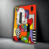 tableau  70x100 cm "Complicité Colorée"