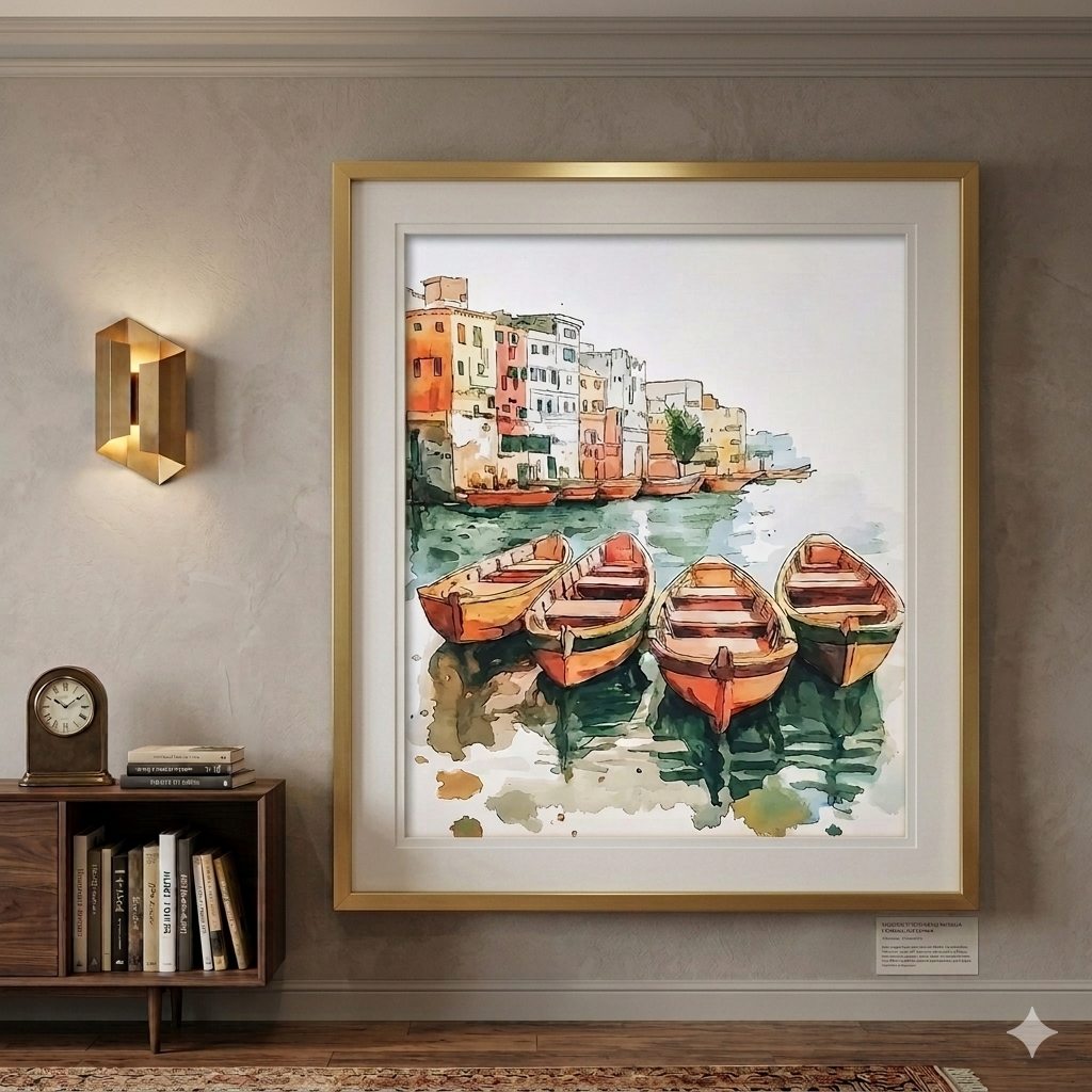 tableau "Escale Méditerranéenne" - 100x120 cm
