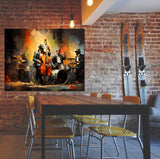 tableau jazz « Midnight Session » en toile 100x70cm