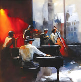 tableau "Harmonie Nocturne" en toile canvas 100x100cm