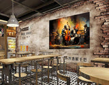tableau jazz « Midnight Session » en toile 100x70cm