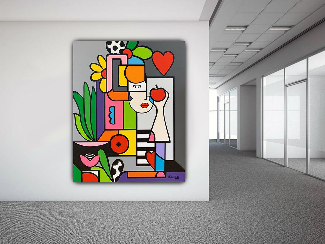 tableau vinyle sur mdf 80x100 cm "L'Éclosion du Bonheur"