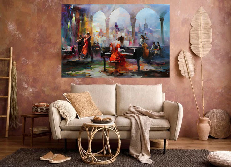 tableau "Mélodie sur la Ville" en toile 120x80cm