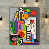 tableau - 80x100 cm "L'Éclosion du Bonheur"