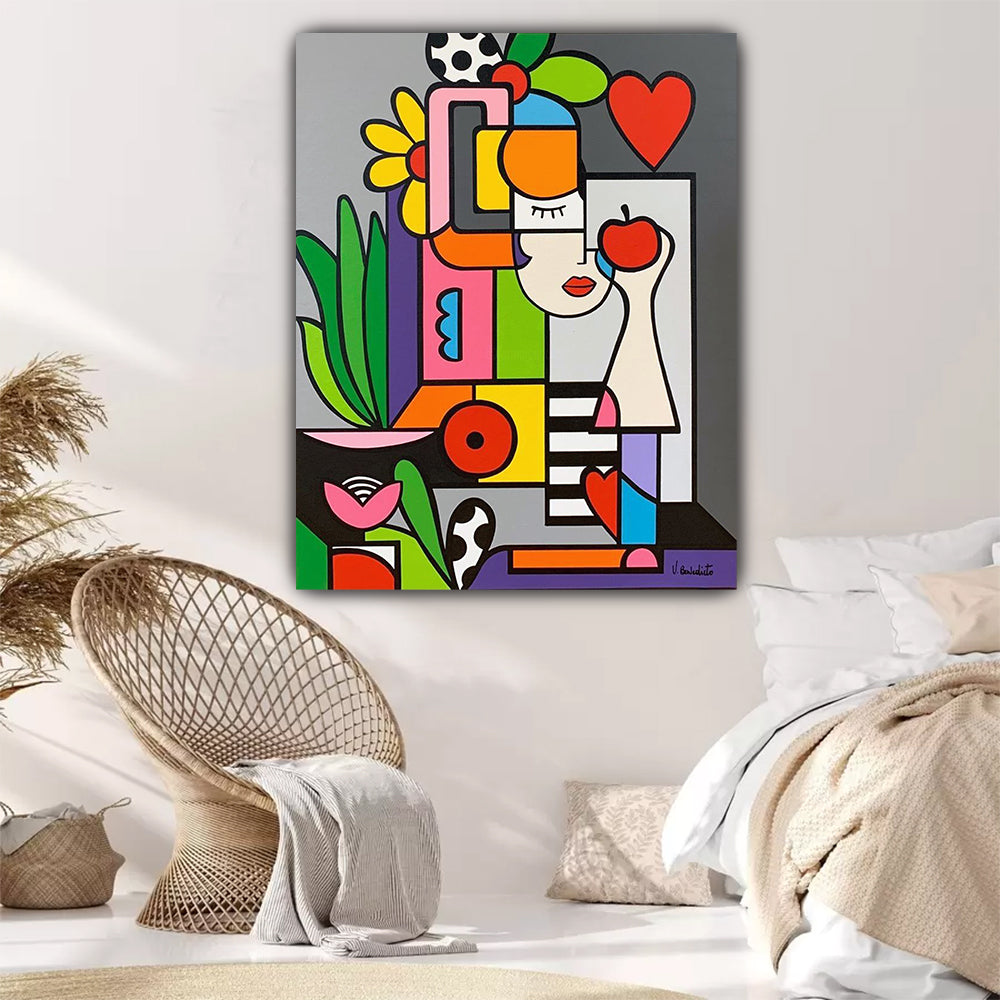 tableau vinyle sur mdf 80x100 cm "L'Éclosion du Bonheur"