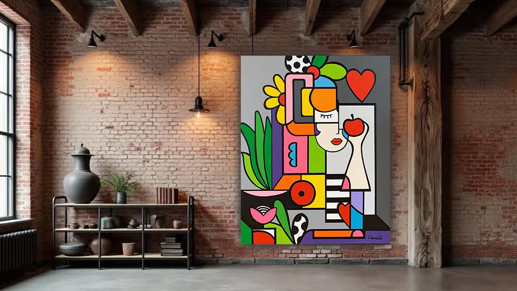 tableau vinyle sur mdf 80x100 cm "L'Éclosion du Bonheur"
