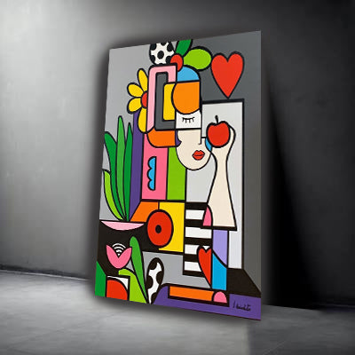 tableau vinyle sur mdf 80x100 cm "L'Éclosion du Bonheur"