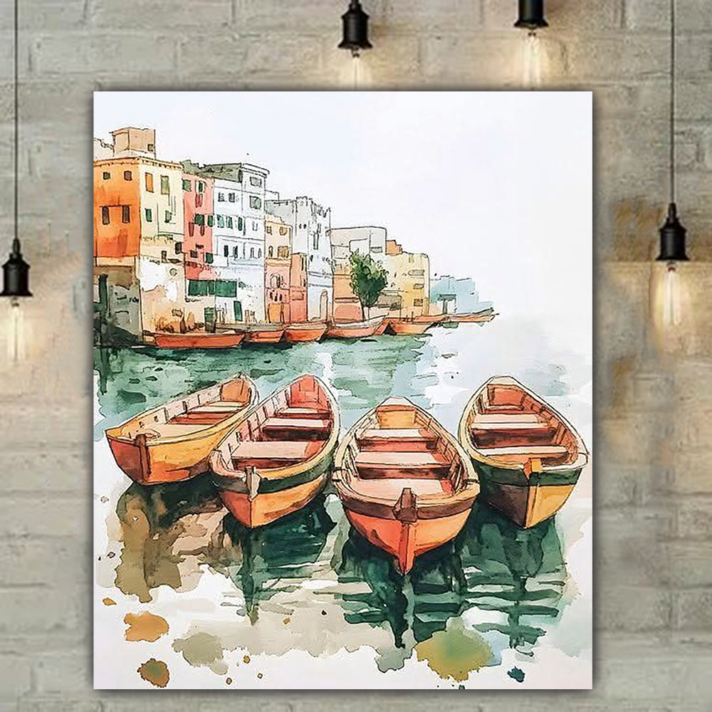 tableau "Escale Méditerranéenne" - 100x120 cm