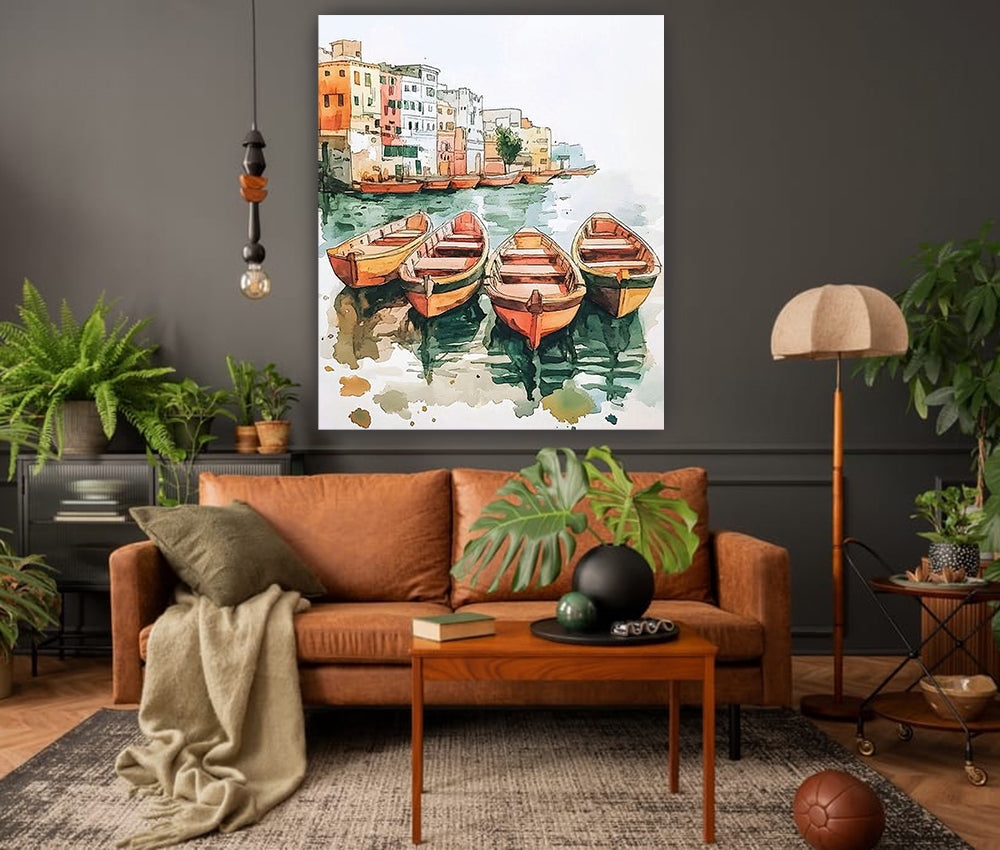tableau "Escale Méditerranéenne" - 100x120 cm