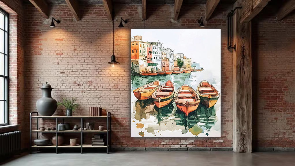 tableau "Escale Méditerranéenne" - 100x120 cm