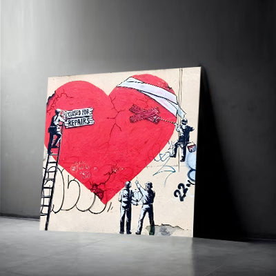 tableau "Closed for Repairs" vinyle sur mdf