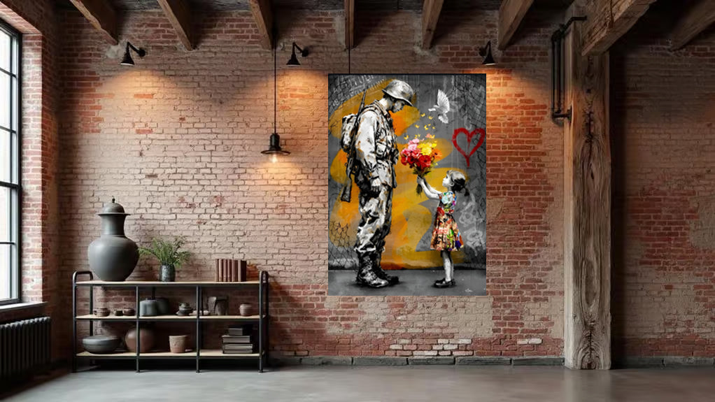 tableau "vulnérabilité humaine " en vinyle sur mdf