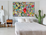 tableau décoratif - Graffiti Music - vinyle mat sur mdf - 120 x 80 cm