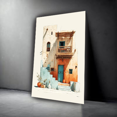 tableau 90x120 cm "La Maison des Jarres"