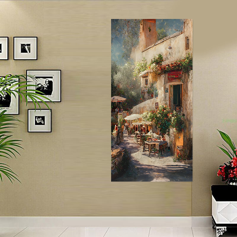 Tableau décoratif - maison muen age - 60x120 cm vinyle sur mdf