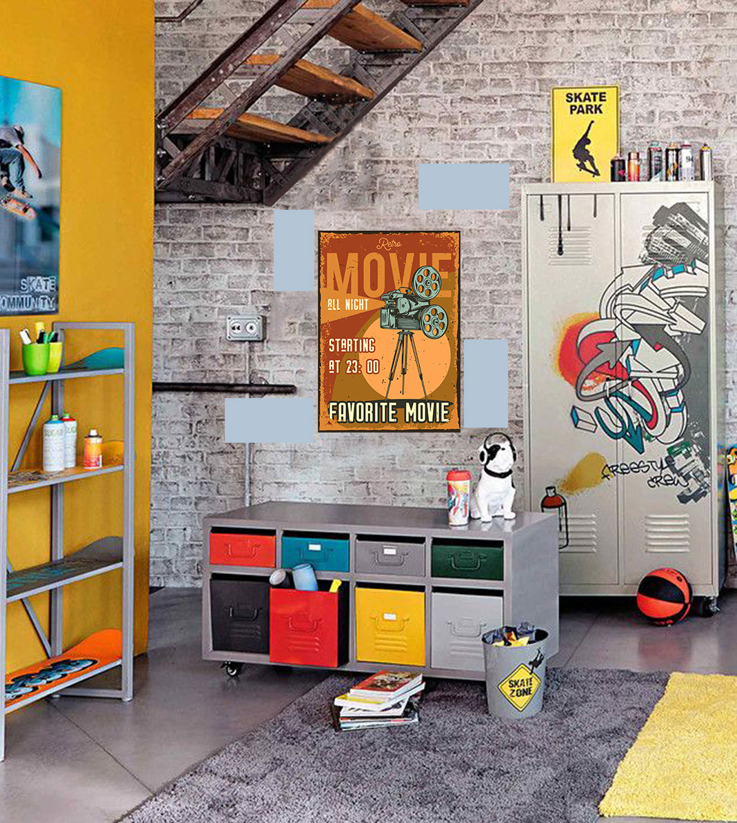 Tableau décoratif - Movie 42-30 cm vinyle mat
