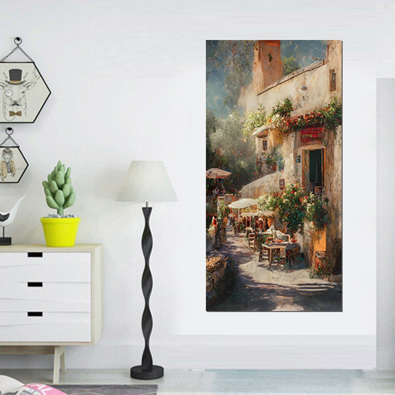 Tableau décoratif - maison muen age - 60x120 cm vinyle sur mdf