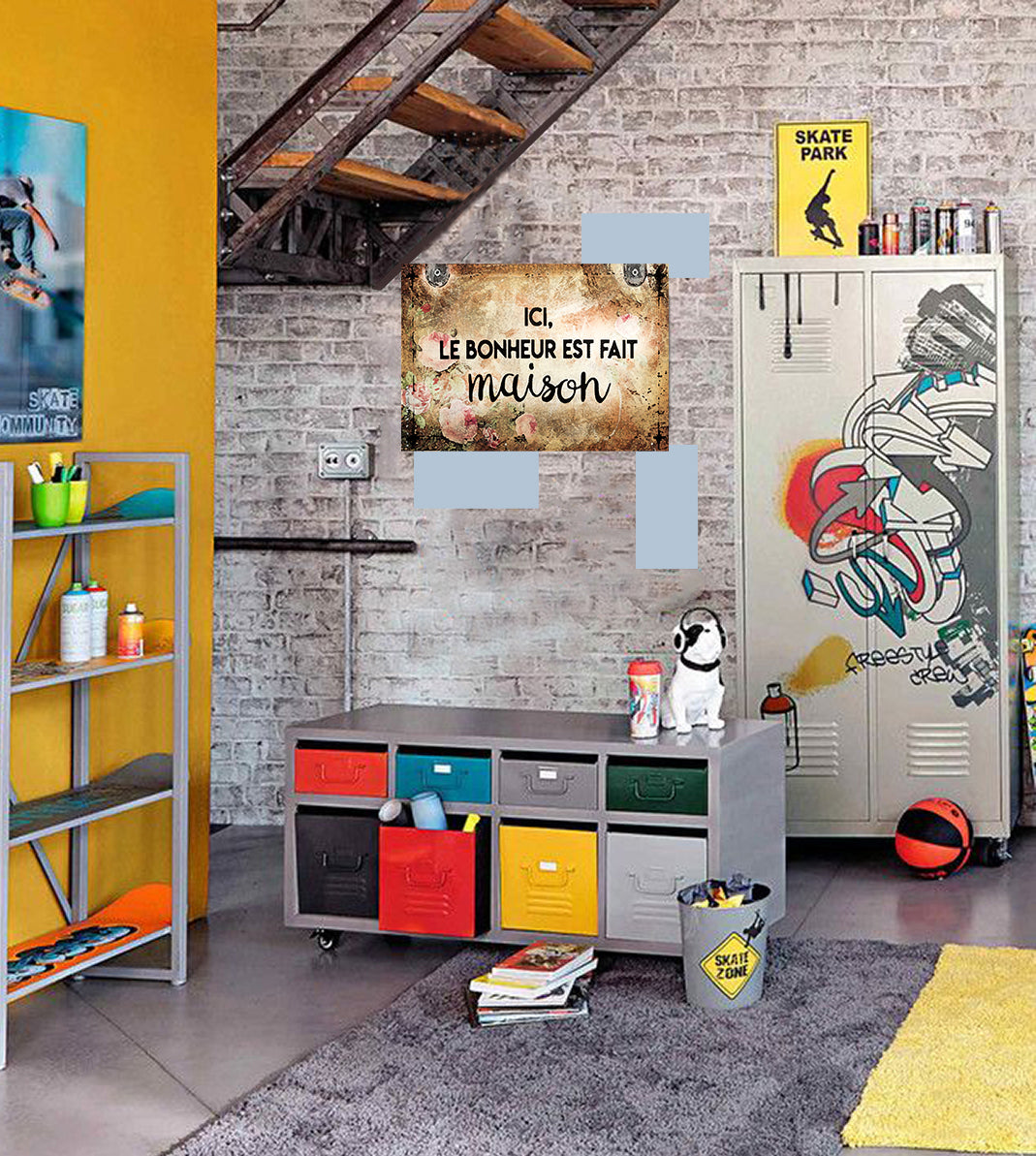 Tableau décoratif - plaque 21x30cm -  fait maison