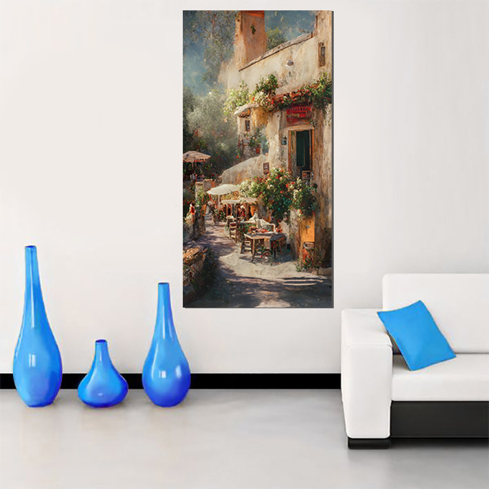 Tableau décoratif - maison muen age - 60x120 cm vinyle sur mdf