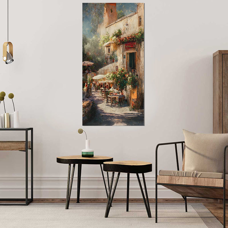 Tableau décoratif - maison muen age - 60x120 cm vinyle sur mdf