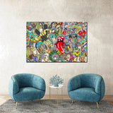 tableau décoratif - Graffiti Music - vinyle mat sur mdf - 120 x 80 cm