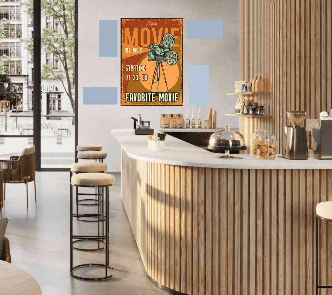 Tableau décoratif - Movie 42-30 cm vinyle mat