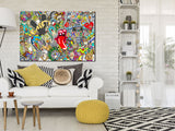tableau décoratif - Graffiti Music - vinyle mat sur mdf - 120 x 80 cm