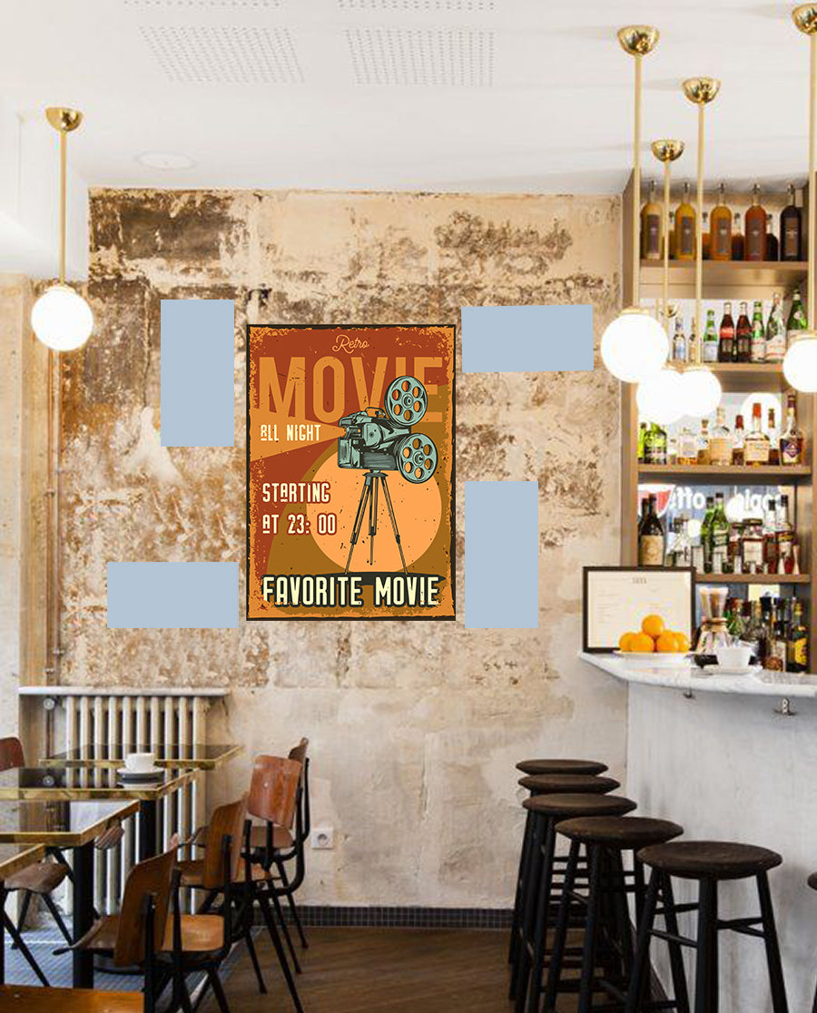 Tableau décoratif - Movie 42-30 cm vinyle mat