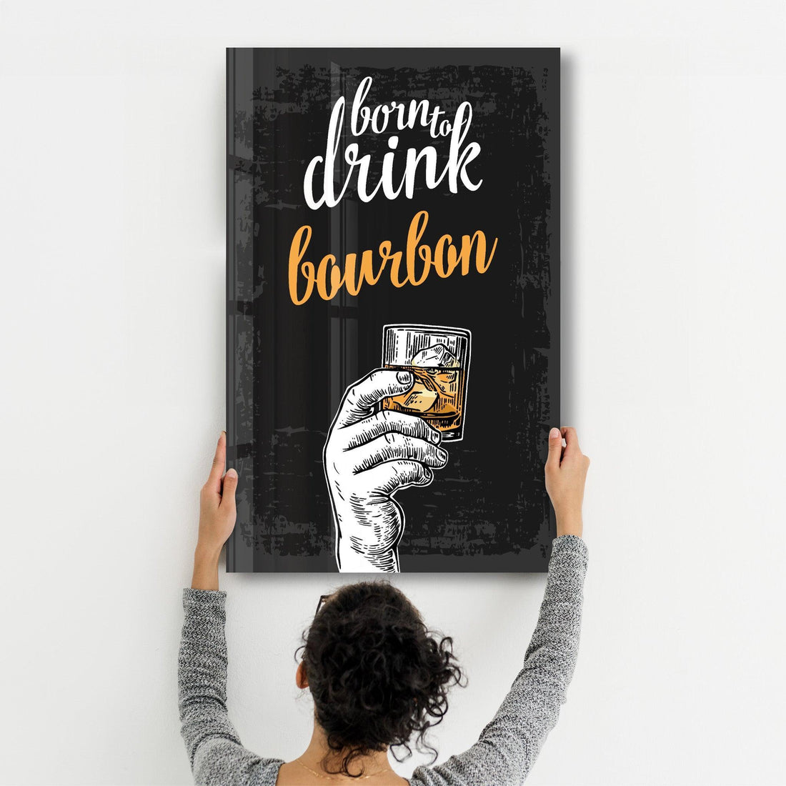 Poster décoratif "Born to Drink Bourbon – Urban Edition"