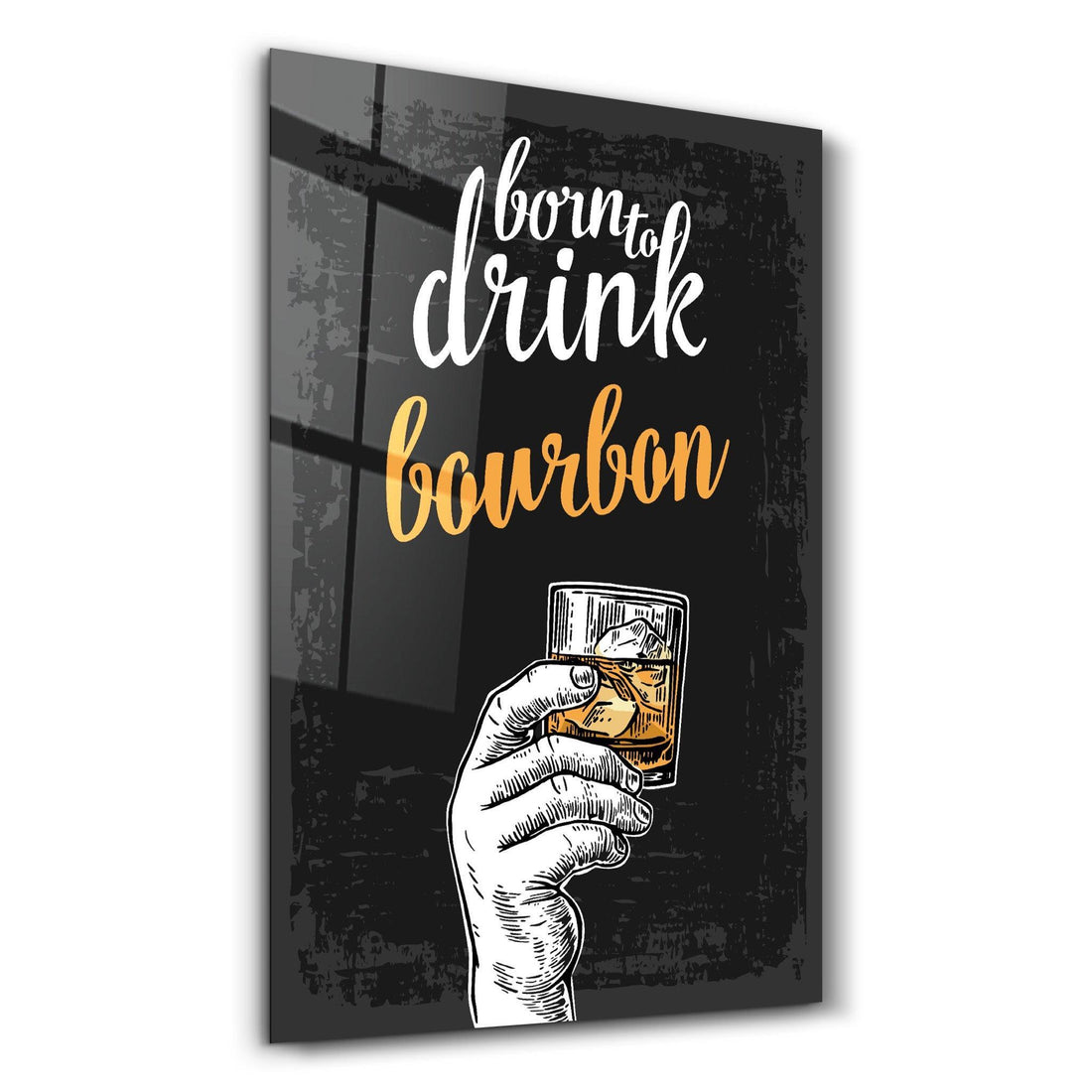 Poster décoratif "Born to Drink Bourbon – Urban Edition"